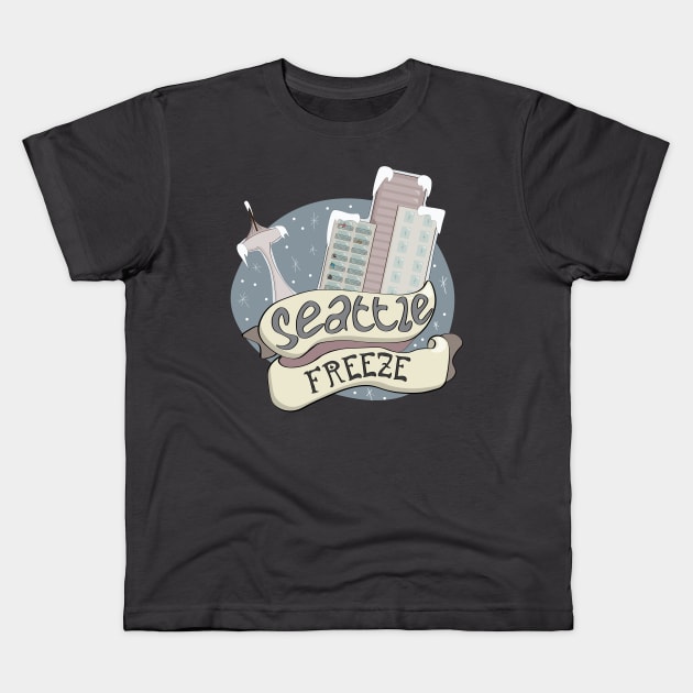 Seattle Freeze Kids T-Shirt by Actually AJ Art